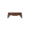 Wooden Coffee Table with Two Drawers in Cherry Oak Brown By Casagear Home AMF-82095