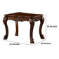 Traditional Wooden End Table with Claw Feet Cherry Oak Brown - 82096 AMF-82096