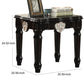 Wooden End Table With Contrast Carved Motif Turned Legs Black AMF-82112