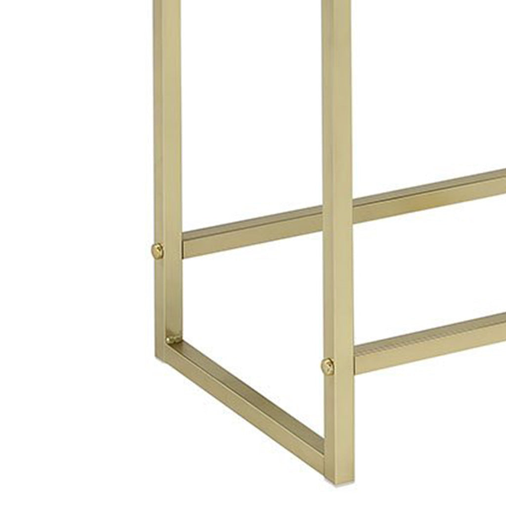 Astonishing Side Table White & Gold By ACME AMF-82298