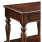 Wooden End Table with 1 Drawer and 1 Bottom Shelf Walnut Brown AMF-82746