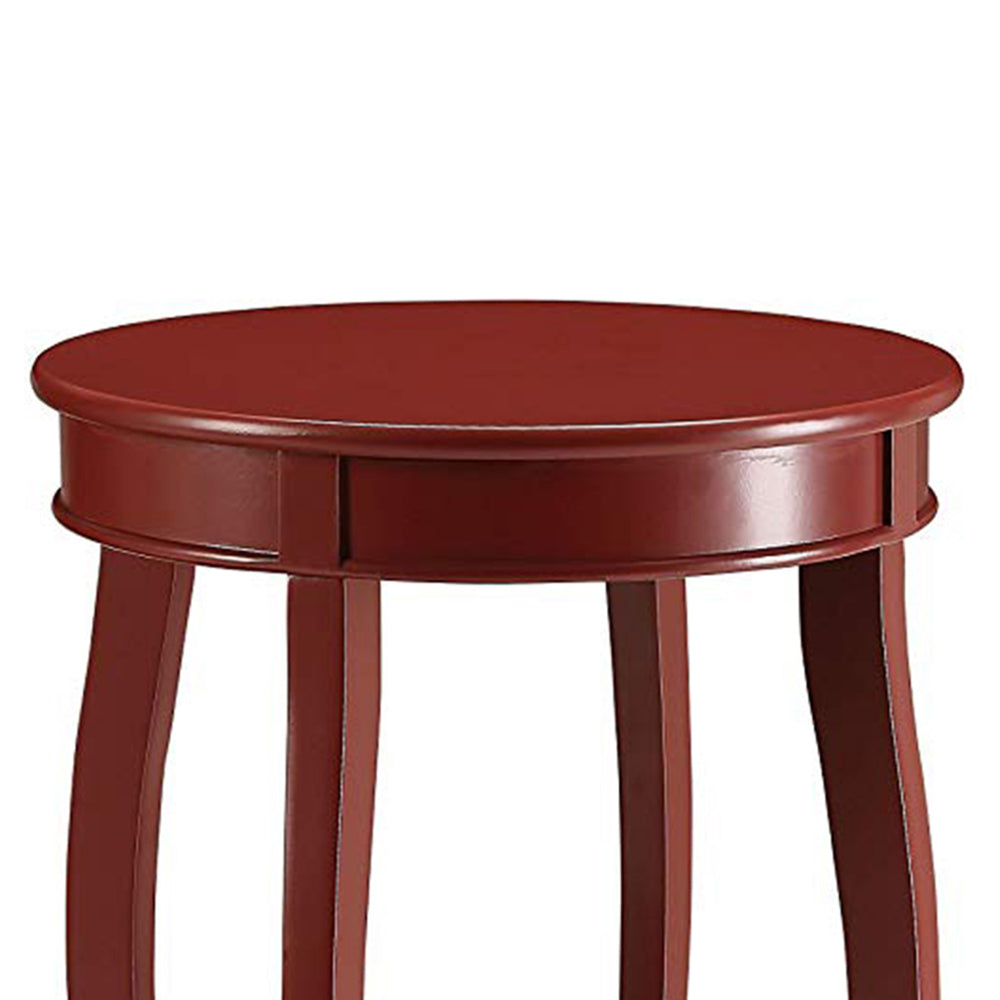 Trendy Side Table Red By ACME By Casagear Home AMF-82787