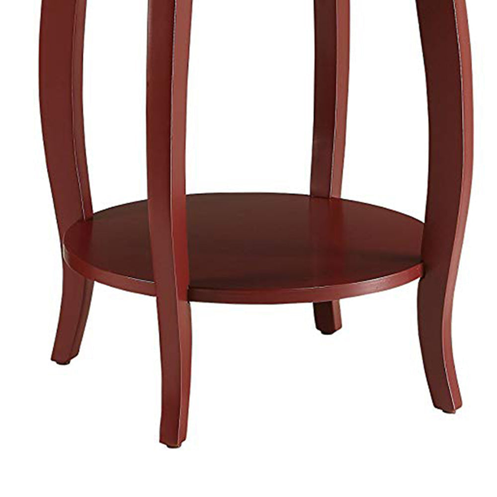 Trendy Side Table Red By ACME By Casagear Home AMF-82787