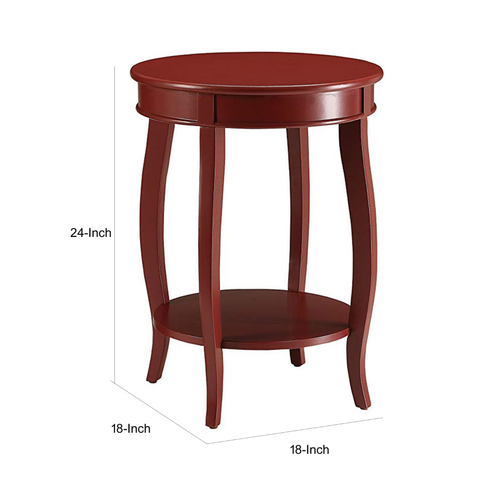 Trendy Side Table Red By ACME By Casagear Home AMF-82787