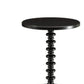 22 Inch Round Wooden Side Table with Turned Base Black By Casagear Home AMF-82794