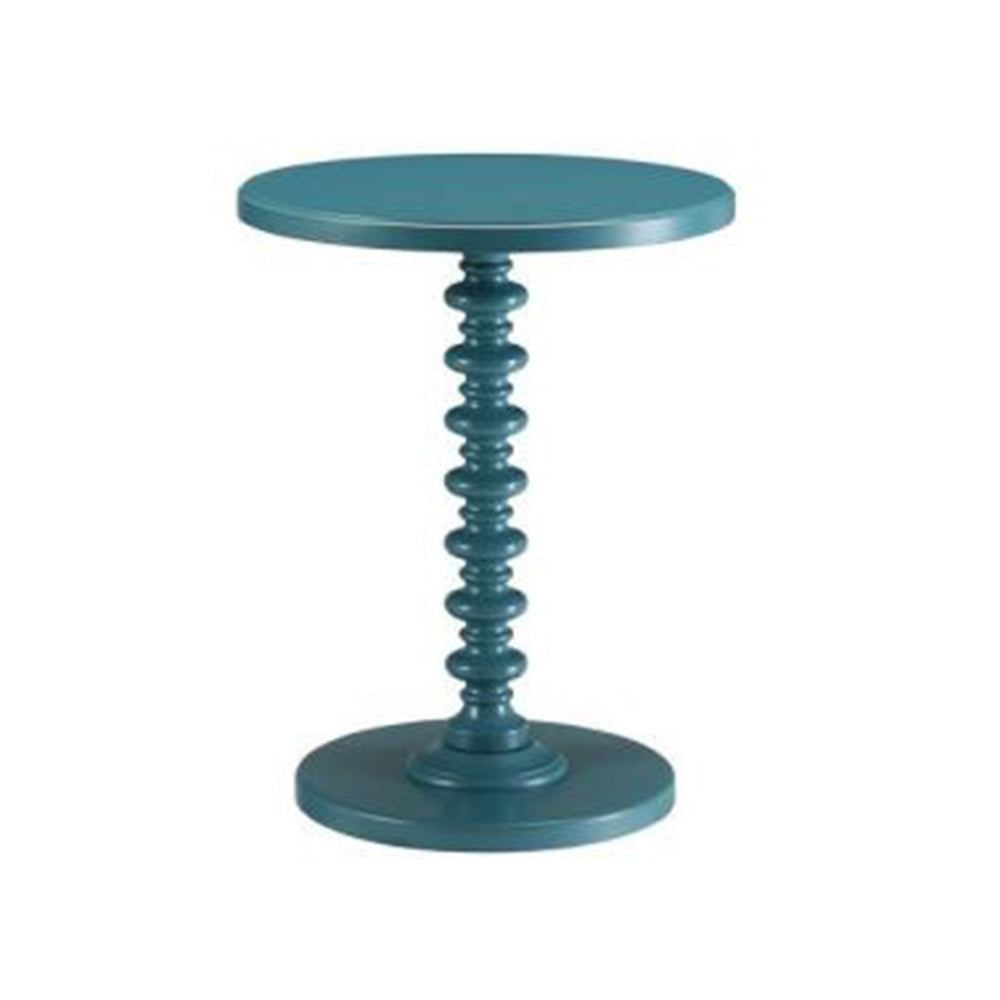 Astonishing Side Table With Round Top Teal Blue AMF-82798