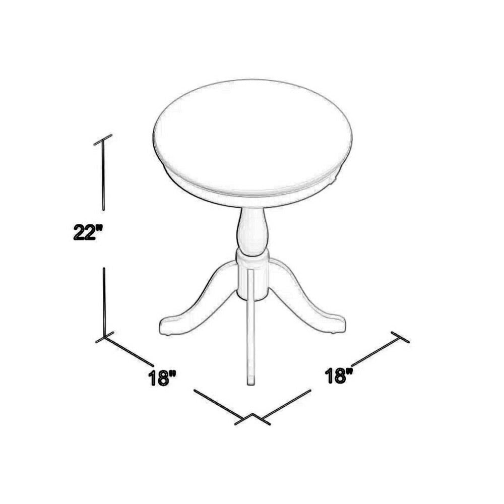 Astonishing Side Table With Round Top White By ACME AMF-82804