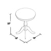 Astonishing Side Table With Round Top White By ACME AMF-82804