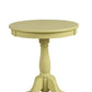 22’ Wooden Round Side Table with Pedestal Base Yellow - ACME AMF-82806