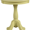 22’ Wooden Round Side Table with Pedestal Base Yellow - ACME AMF-82806