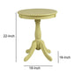 22’ Wooden Round Side Table with Pedestal Base Yellow - ACME AMF-82806