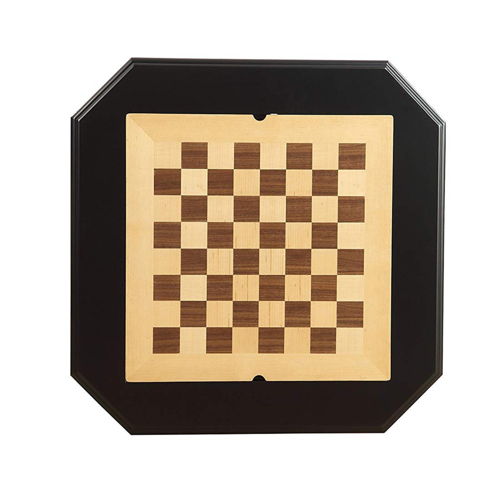 Wooden Chess Game TableWith One Drawer Black AMF-82846