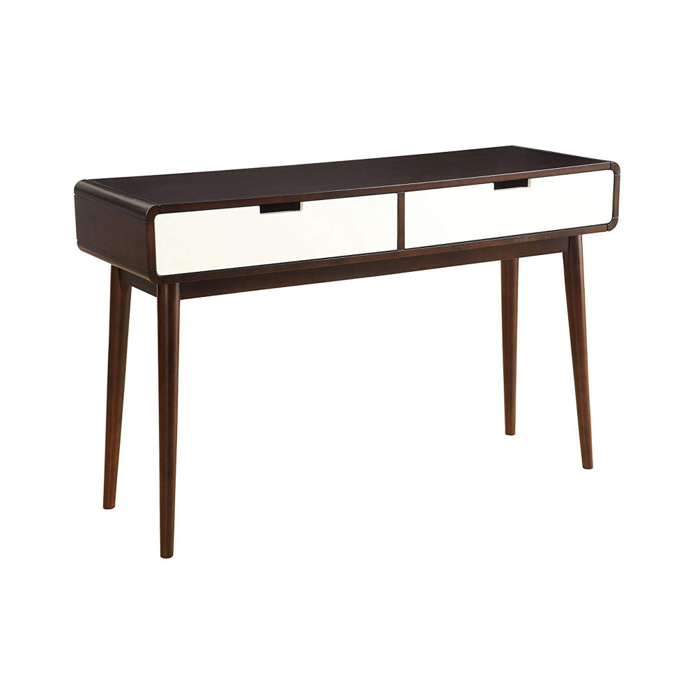 Beautiful Sofa Table With 2 Drawers Espresso & White AMF-82854