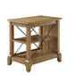 Wooden Side Table With 2 Compartments Oak Brown AMF-82909