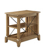 Wooden Side Table With 2 Compartments Oak Brown AMF-82909