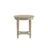 Fordon Round End Table Scalloped Top Antique White AMF-82922