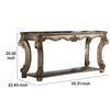 Wood Sofa Table with Bottom Shelf in Golden Brown AMF-83002