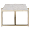 Modern Metal Framed Coffee Table with Faux Marble Top White and Gold - 83105 AMF-83105