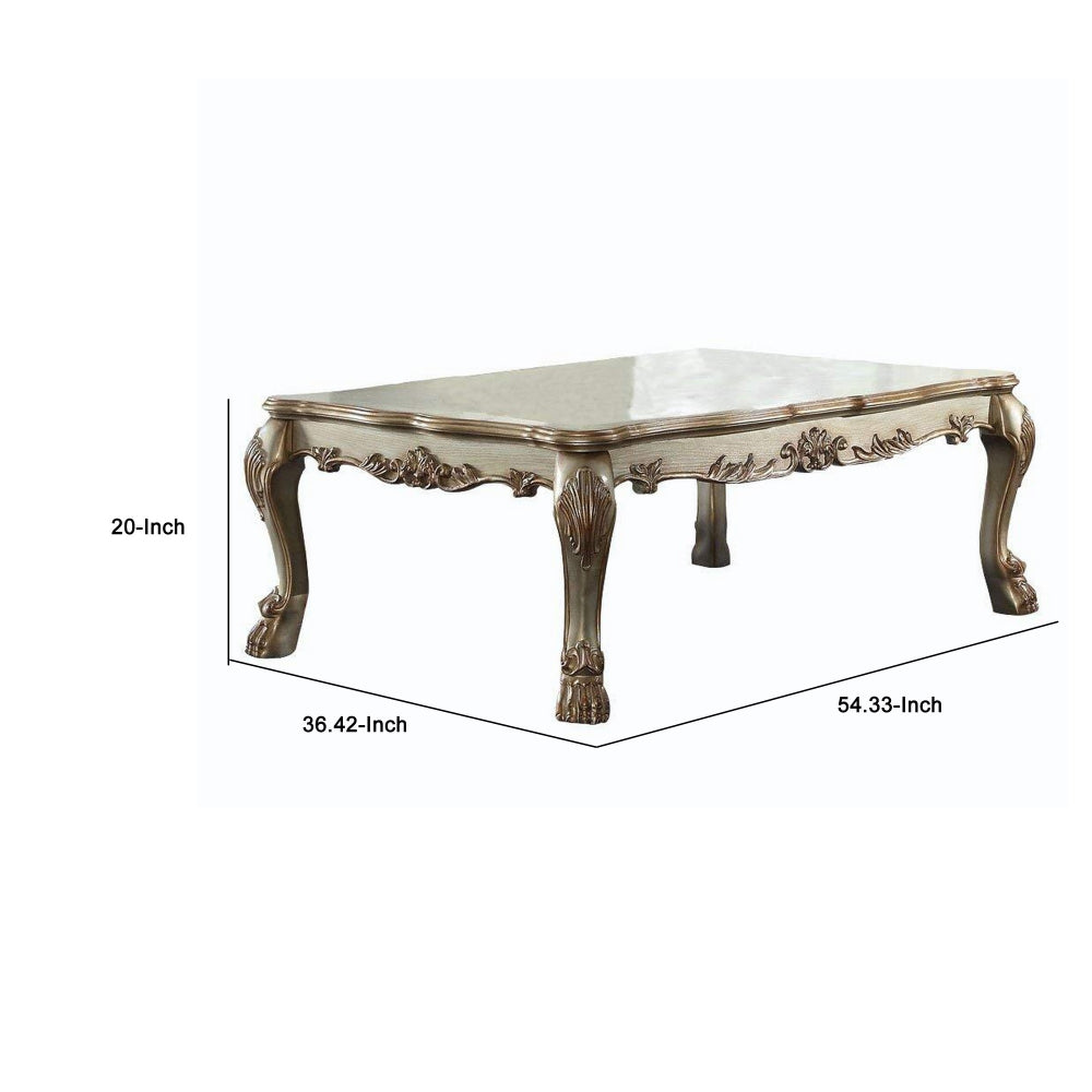 Wood Coffee Table in Gold Patina - ACME AMF-83160