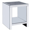 Wood and Mirror End Table with One Shelf Clear - 83582 AMF-83582