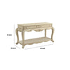 30’’ 2-Drawer Console Table with Bottom Shelf Antique White AMF-86023