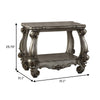 Square Shape Wooden End Table With Bottom Shelf Antique Gray By Casagear Home AMF-86822