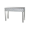 Frosted Chequered Pattern Console Table In Rectangular Shape Clear AMF-90244