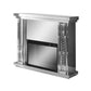 Mirrored Electric Fireplace With Faux Crystal Inlay & Remote Controller Silver By Casagear Home AMF-90254