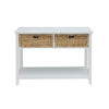 Flavius Console Table with 2 Drawers White AMF-90262