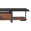 67’2-Drawer Metal and Wood TV Stand Black and Brown AMF-91235