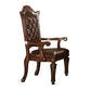 Leather Upholstered Arm Chair in Cherry Brown AMF-92126