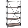 Industrial Looking Bookshelf Rustic Oak & Black By Casagear Home AMF-92220