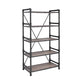 Industrial Looking Bookshelf Rustic Oak & Black By Casagear Home AMF-92220