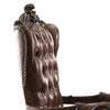 Faux Leather Upholstered Wooden Executive Chair With Swivel Cherry Oak Brown AMF-92282