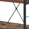 Four Tiered Metal Framed Wooden Bookshelf Weathered Oak Brown and Black - 92399 AMF-92399