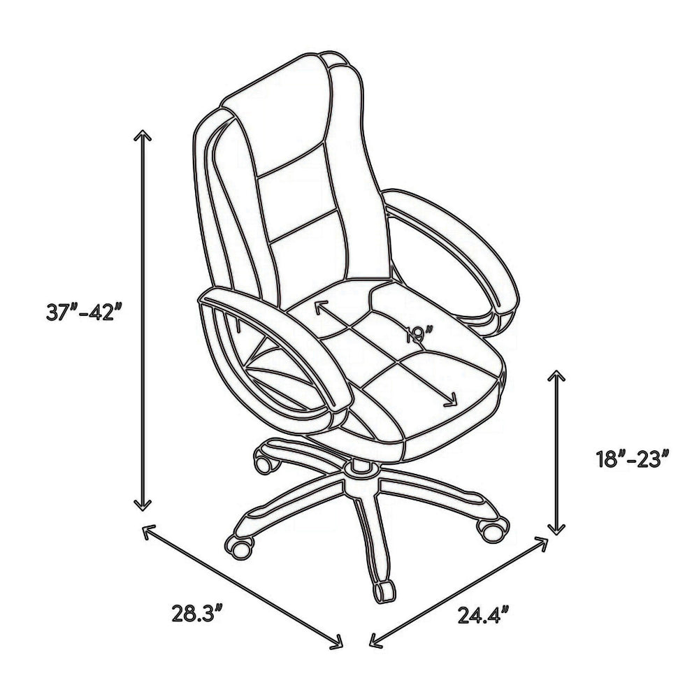 Metal & Leather Executive Office Chair Cocoa Brown-ACME AMF-92413