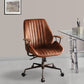 Metal & Leather Executive Office Chair, Cocoa Brown-ACME