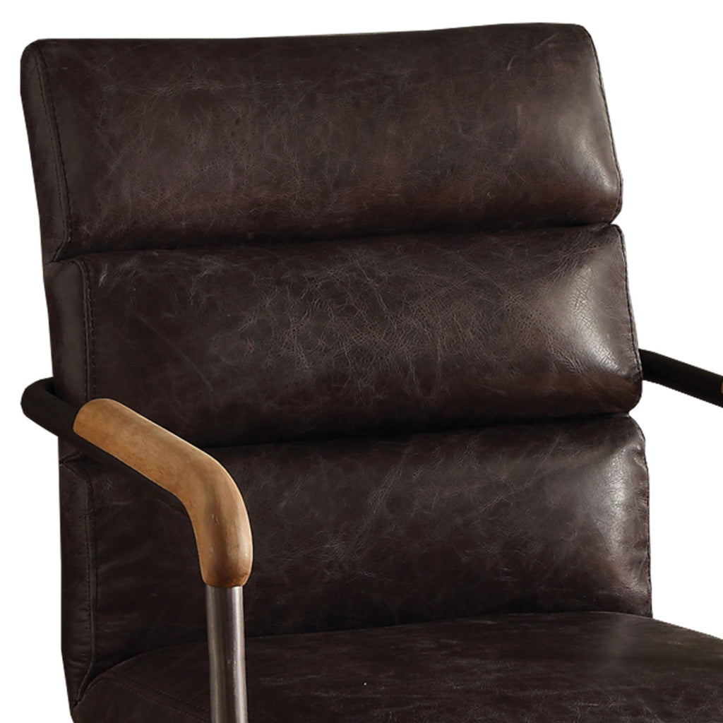 Metal & Leather Executive Office Chair Antique Brown-ACME AMF-92415