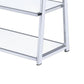 Metal Rectangular Bookshelf White High Gloss & Silver By Casagear Home AMF-92455