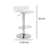 Acrylic and Metal Height Adjustable Stool with Swivel Base Chrome and Clear By ACME AMF-96260