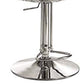 Comfy Adjustable Stool with Swivel Vintage Brown & Silver By ACME AMF-96555