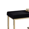 Ottoman Black Fabric & Gold By Casagear Home AMF-96597