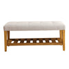 Wooden Bench Light Gray & Oak By ACME AMF-96680