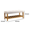 Wooden Bench Light Gray & Oak By ACME AMF-96680