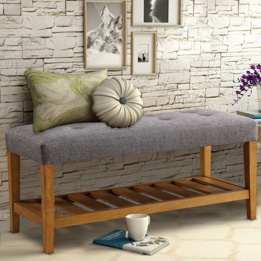 Wooden Bench, Gray & Oak By ACME