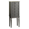 Wood Jewelry Armoire With 5 Drawers in Silver AMF-97168