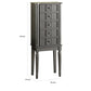 Wood Jewelry Armoire With 5 Drawers in Silver AMF-97168