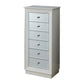 6 Drawers Jewelry Armoire Having with Mirror Front White AMF-97171