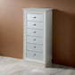 6 Drawers Jewelry Armoire Having with Mirror Front White AMF-97171