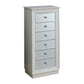 6 Drawers Jewelry Armoire Having with Mirror Front White AMF-97171